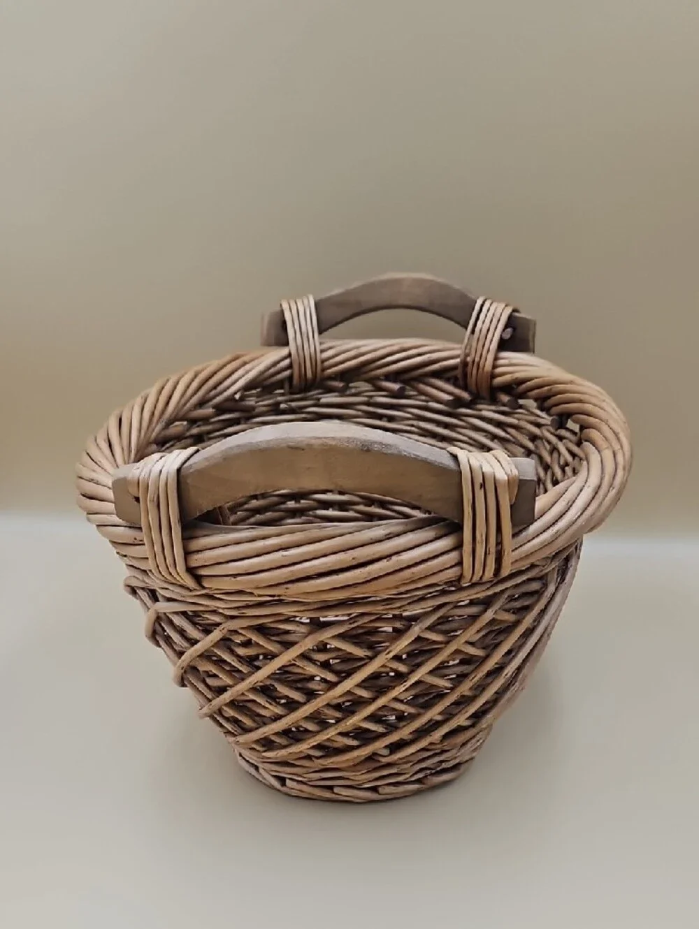 Woven Storage Basket with Handles - Natural Brown